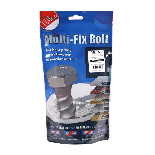 TIMCO Multi-Fix Bolts Hex Head Exterior Silver - 10.0 x 60 - Image