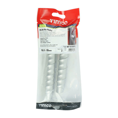 TIMCO Multi-Fix Bolts Hex Head Exterior Silver - 16.0 x 100 - Image