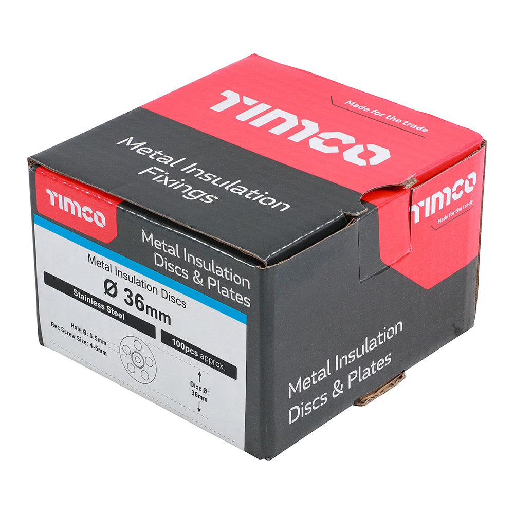 TIMCO Metal Insulation Disc Stainless Steel - 36mm - Image