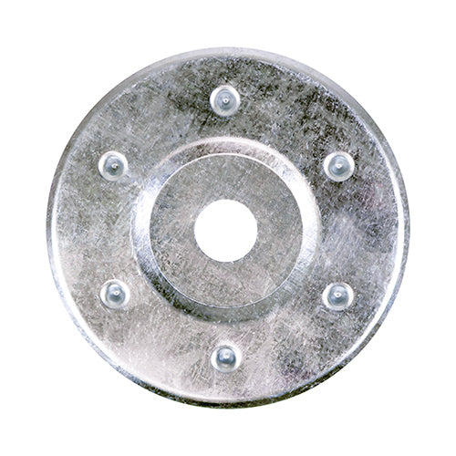 TIMCO Large Metal Insulation Discs Galvanised - 85mm - Image