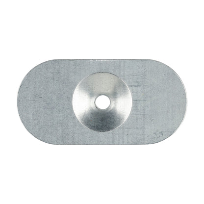 TIMCO Oval Metal Insulation Stress Plate Galvanised - 82 x 40 - Image