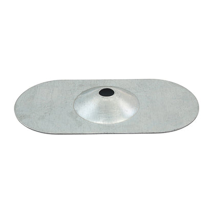 TIMCO Oval Metal Insulation Stress Plate Galvanised - 82 x 40 - Image
