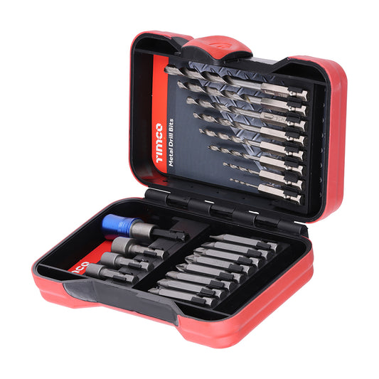TIMCO Driver Bit & Ground Jobber Drill Bit Set - 20pc - Image