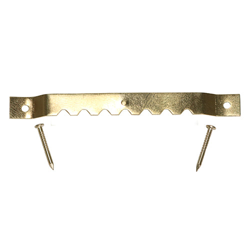 TIMCO Mixed Sawtooth Hangers and Nails Electro Brass - 41mm & 63mm - Image