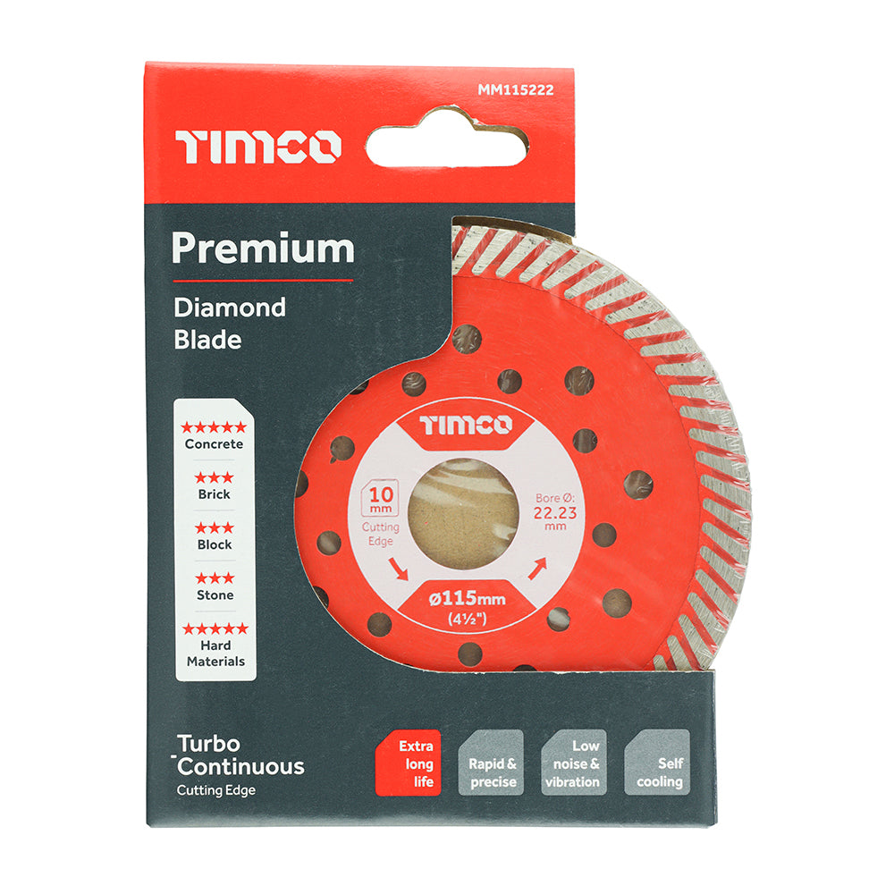 TIMCO Premium Diamond Blade Continuous - 115 x 22.2 - Image