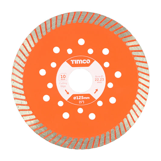 TIMCO Premium Diamond Blade Continuous  - 125 x 22.2 - Image