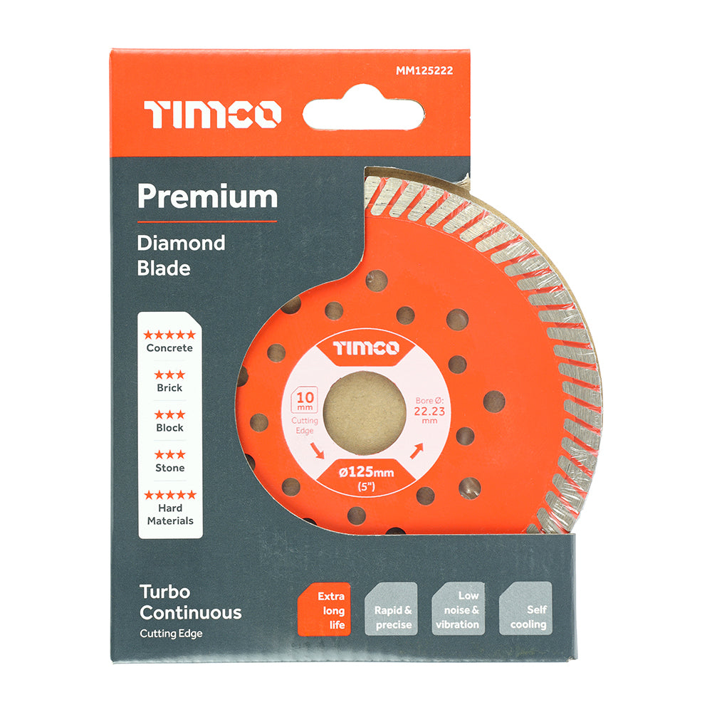 TIMCO Premium Diamond Blade Continuous  - 125 x 22.2 - Image