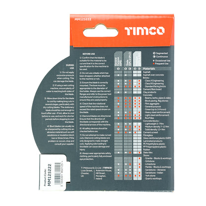 TIMCO Premium Diamond Blade Continuous  - 125 x 22.2 - Image