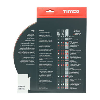 TIMCO Premium Diamond Blade Continuous  - 300 x 22.2 - Image