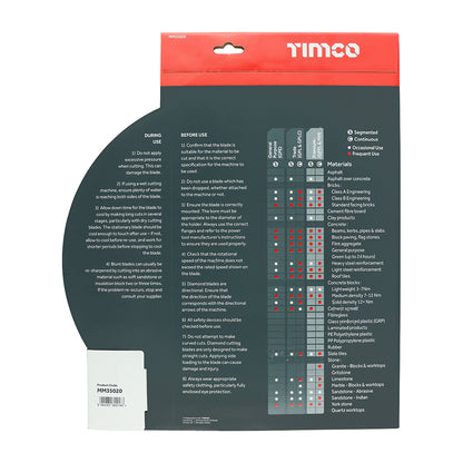 TIMCO Premium Diamond Blade Continuous - 350 x 20 - Image