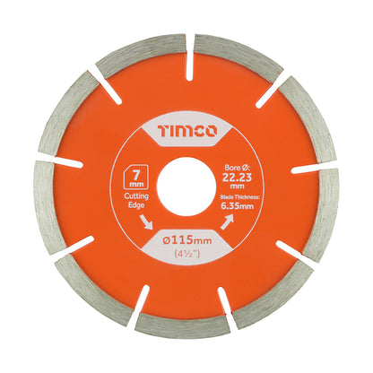 TIMCO General Purpose Mortar Raking Diamond Blade - 115 x 22.2 - Image