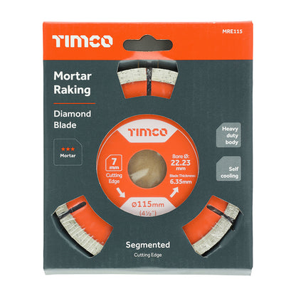 TIMCO General Purpose Mortar Raking Diamond Blade - 115 x 22.2 - Image