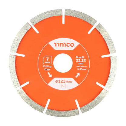 TIMCO General Purpose Mortar Raking Diamond Blade - 125 x 22.2 - Image