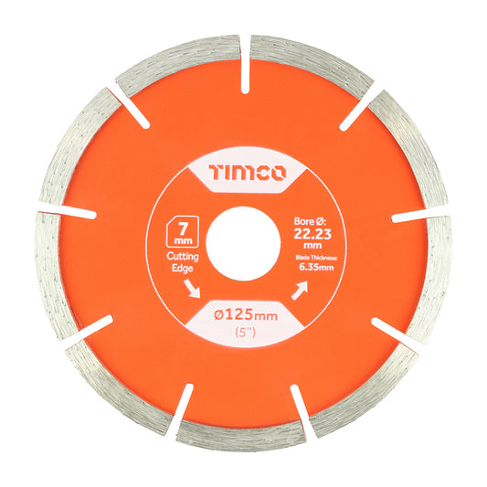 TIMCO General Purpose Mortar Raking Diamond Blade - 125 x 22.2 - Image