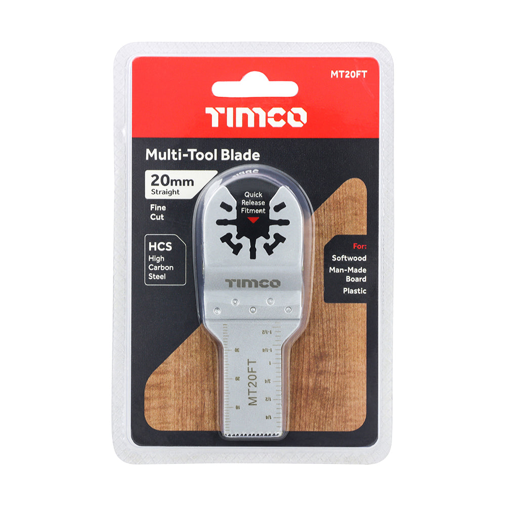 TIMCO Multi-Tool Fine Cut Blade For Wood Carbon Steel - 20mm - Image