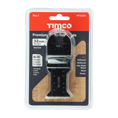 TIMCO Multi-Tool Fine Cut Blades For Wood/Metal Bi-Metal - 32mm - Image