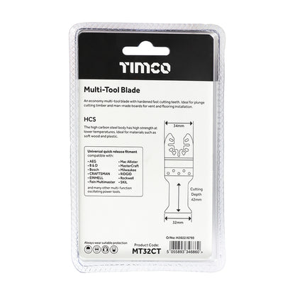 TIMCO Multi-Tool Coarse Cut Blade For Wood Carbon Steel - 32mm - Image