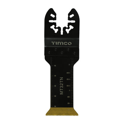 TIMCO Multi-Tool Fine Cut Blade For Wood/Metal Titanium Coated Bi-Metal - 32mm - Image