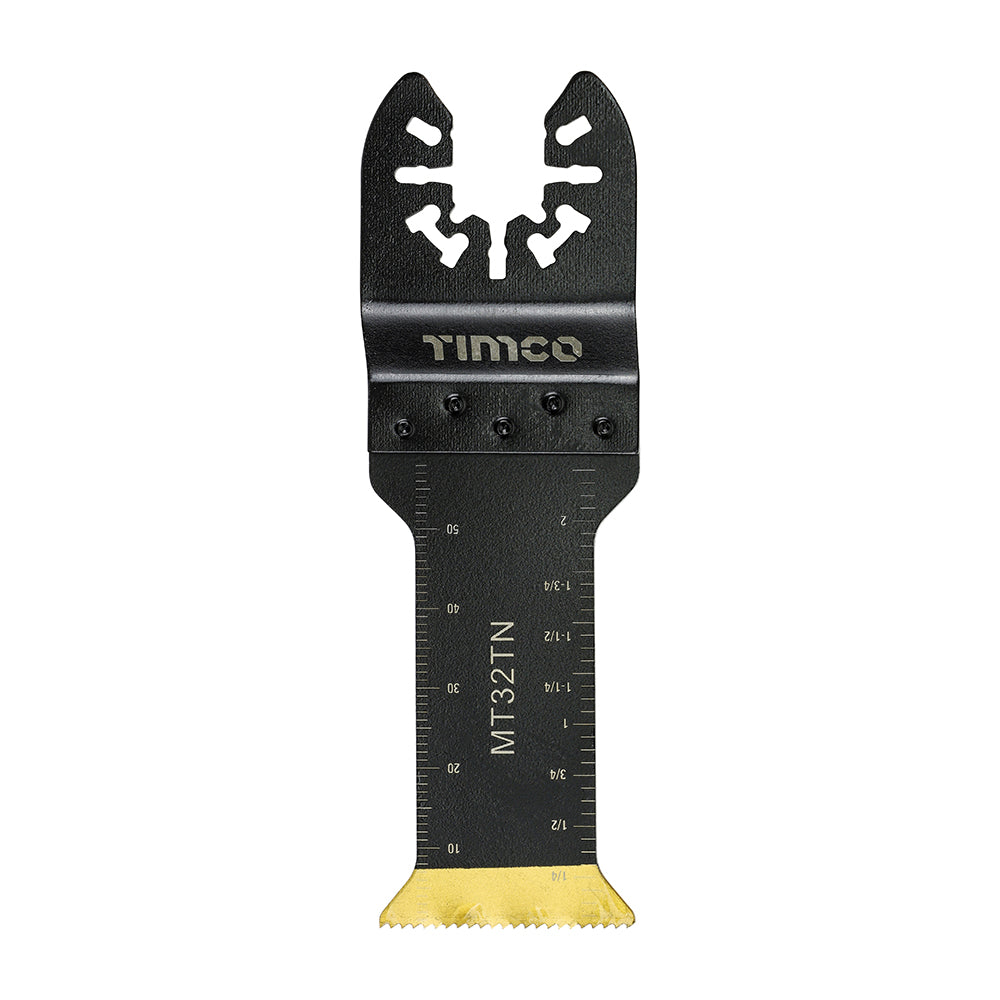 TIMCO Multi-Tool Fine Cut Blade For Wood/Metal Titanium Coated Bi-Metal - 32mm - Image