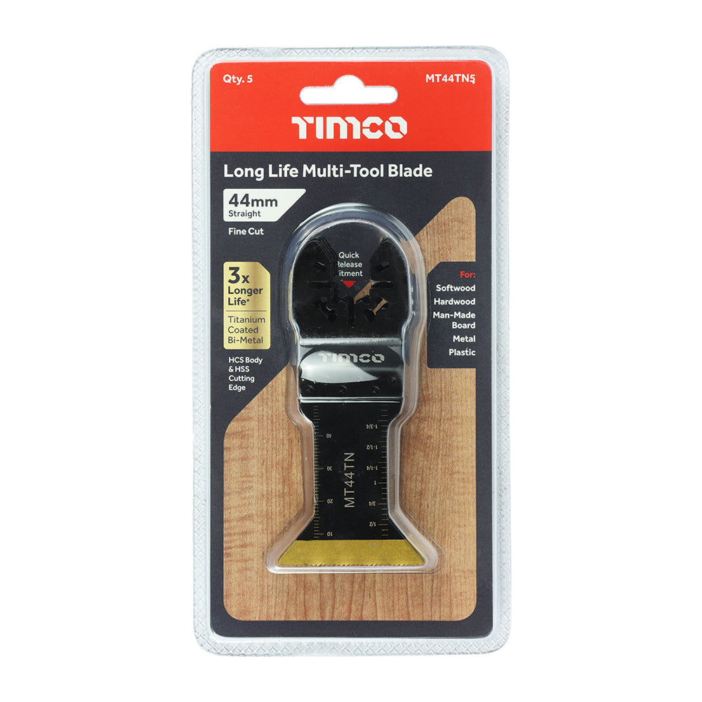 TIMCO Multi-Tool Fine Cut Blades For Wood/Metal Titanium Coated Bi-Metal - 44mm - Image