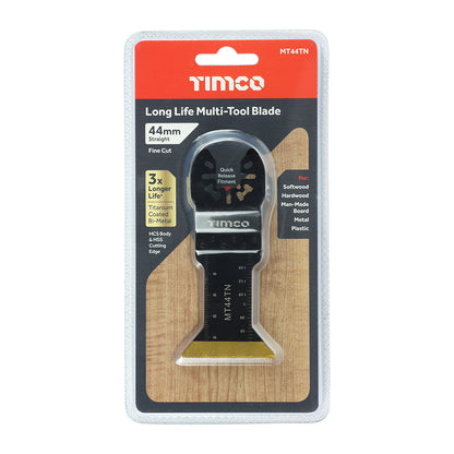 TIMCO Multi-Tool Fine Cut Blade For Wood/Metal Titanium Coated Bi-Metal - 44mm - Image