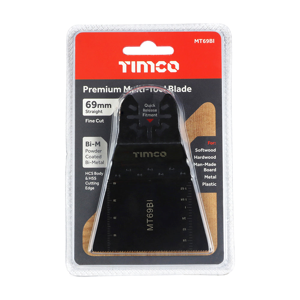 TIMCO Multi-Tool Fine Cut Blade For Wood/Metal Bi-Metal - 69mm - Image