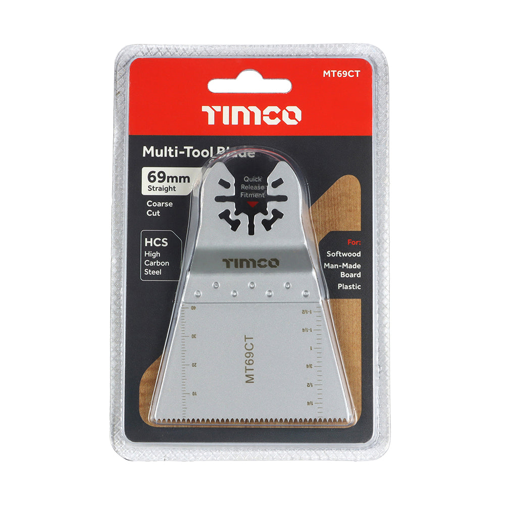 TIMCO Multi-Tool Coarse Cut Blade For Wood Carbon Steel - 69mm - Image