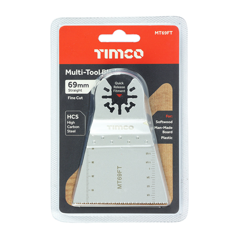 TIMCO Multi-Tool Fine Cut Blade For Wood Carbon Steel - 69mm - Image