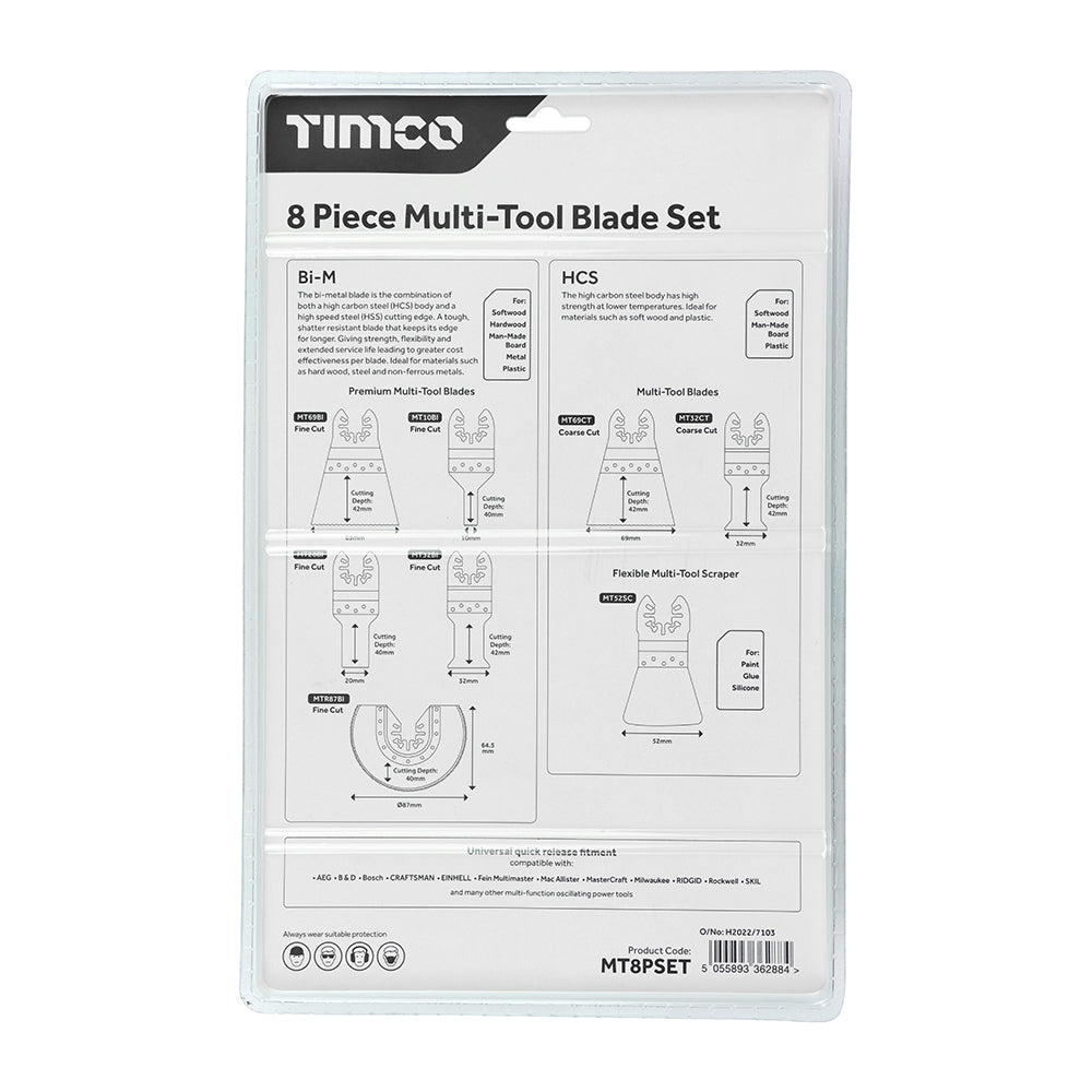 TIMCO Multi-Tool Sets 8 Piece Set - Mixed - Image