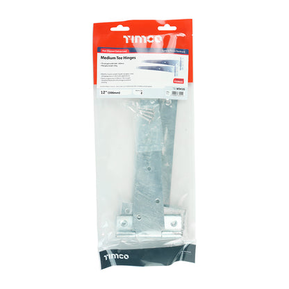 TIMCO Medium Tee Hinges Hot Dipped Galvanised - 12" - Image