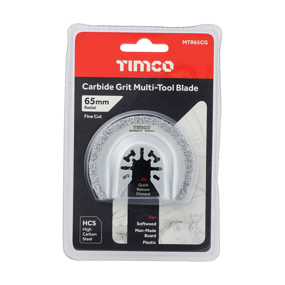 TIMCO Multi-Tool Radial Blade For Tiles Diamond Carbide Grit Carbon Steel - Dia.65mm - Image
