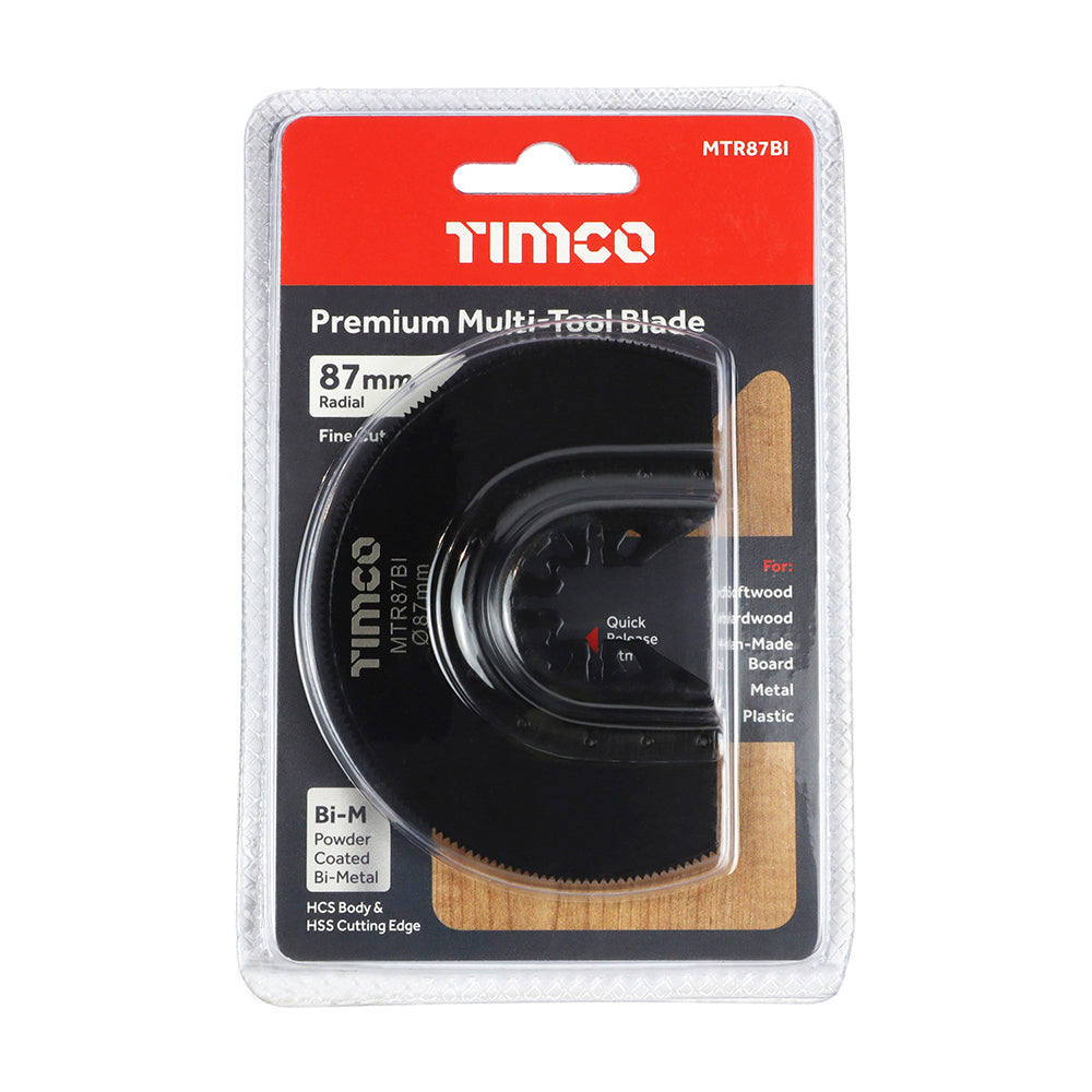 TIMCO Multi-Tool Radial Blade For Wood / Metal Bi-Metal - Dia. 87mm - Image