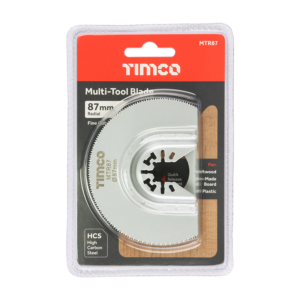 TIMCO Multi-Tool Radial Blade For Wood Carbon Steel - Dia. 87mm - Image
