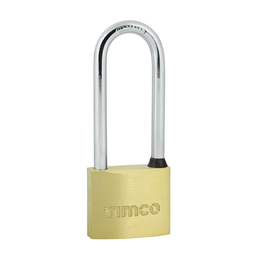 TIMCO Brass Padlock Long Shackle - 40mm - Image