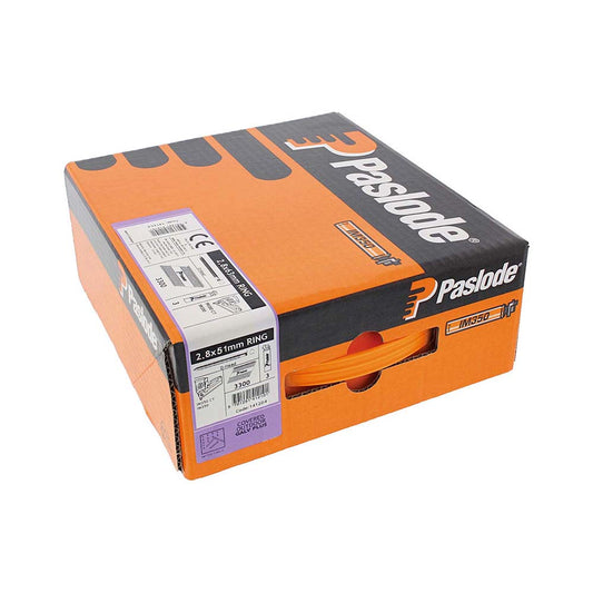 Paslode IM350+ Nails & Fuel Cells Trade Pack Ring Shank Galvanised + - 2.8 x 51/3CFC - Image