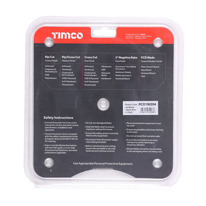 TIMCO PCD Fibre Cement Saw Blade - 190 x 20 x 4T - Image