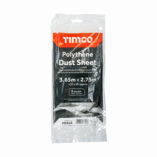 TIMCO Polythene Dust Sheet - 3.65m x 2.75m - Image