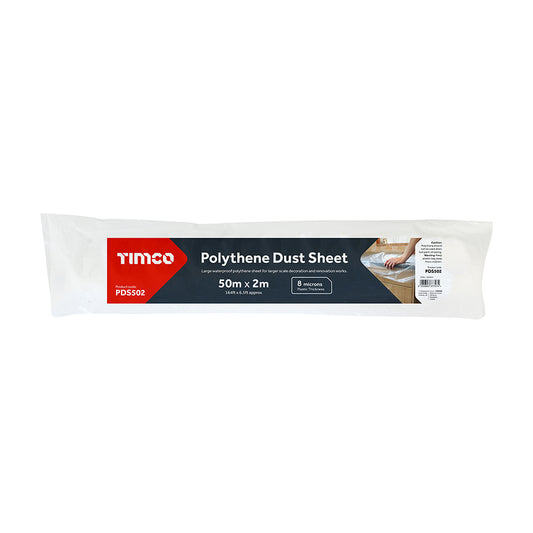 TIMCO Polythene Dust Sheet - 50m x 2m - Image