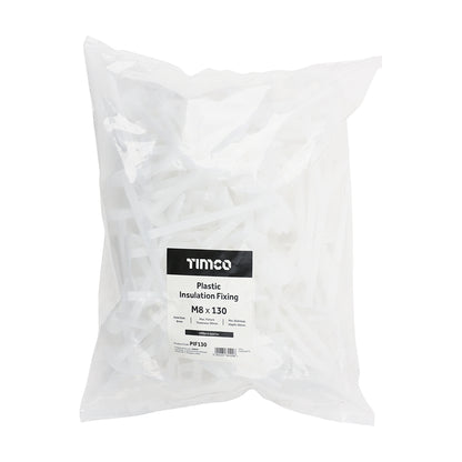 TIMCO Plastic Insulation Fixings White - 8.0 x 130 - Image