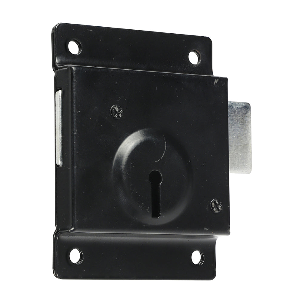 TIMCO Press Lock with Extra Long Keys - Epoxy Black - 3" - Image