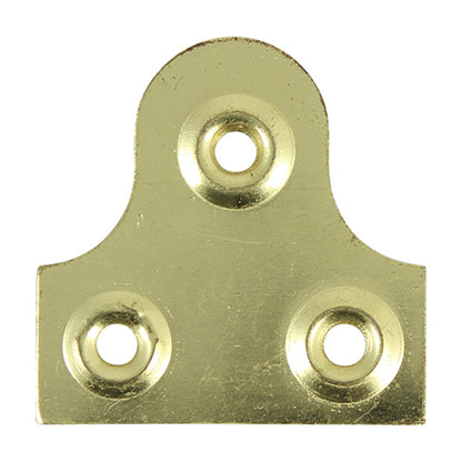TIMCO Mirror Plates Plain Electro Brass - 32mm - Image