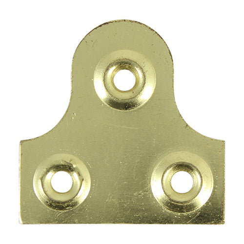 TIMCO Mirror Plates Plain Electro Brass - 38mm - Image