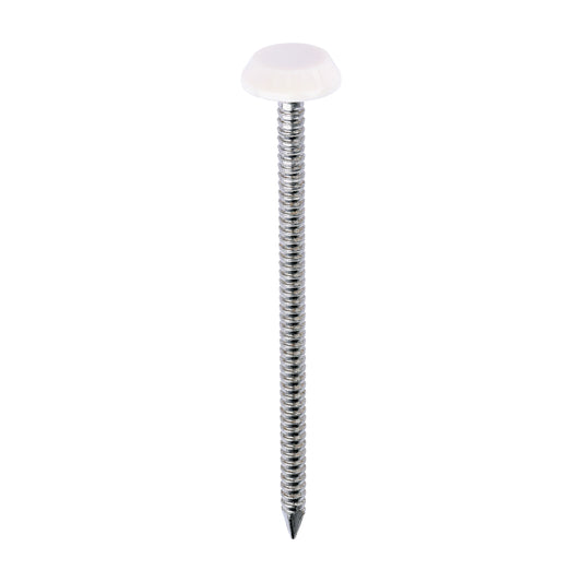 TIMCO Polymer Headed Nails A4 Stainless Steel Cream - 65mm - Image