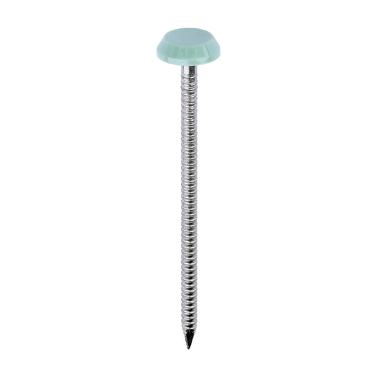 TIMCO Polymer Headed Nails A4 Stainless Steel Chartwell Green - 65mm - Image