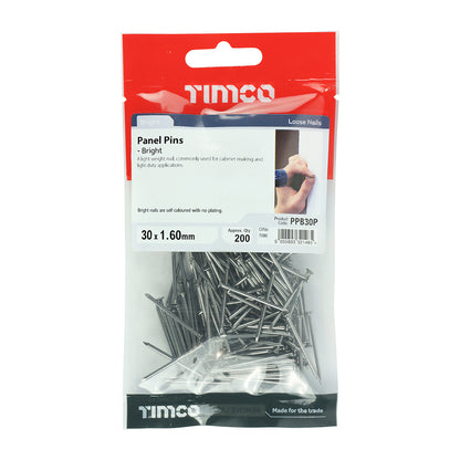 TIMCO Panel Pins Bright - 30 x 1.60 - Image