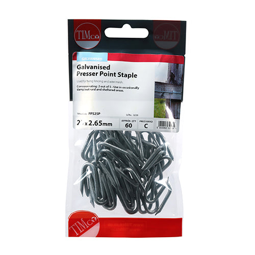 TIMCO Presser Point Staples Galvanised - 25 x 2.65 - Image