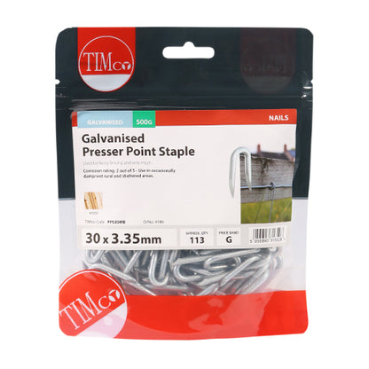 TIMCO Presser Point Staples Galvanised - 30 x 3.35 - Image