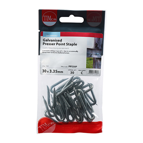 TIMCO Presser Point Staples Galvanised - 30 x 3.35 - Image