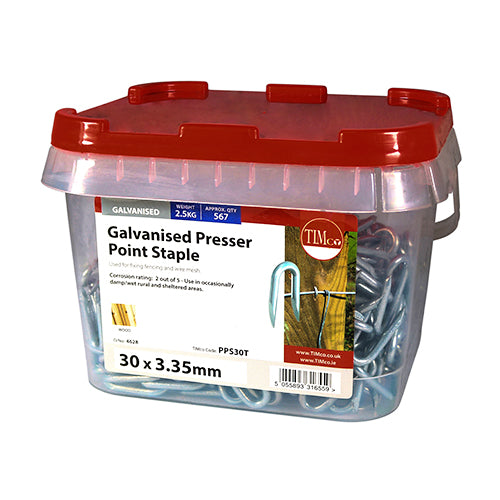 TIMCO Presser Point Staples Galvanised - 30 x 3.35 - Image