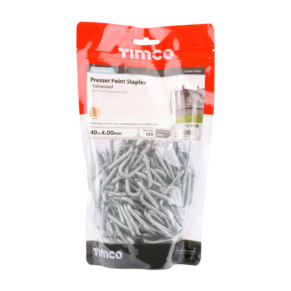 TIMCO Presser Point Staples Galvanised - 40 x 4.00 - Image